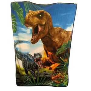 Jurassic World Raptor T-Rex Throw Blanket 44 x 63 Inches 2020
